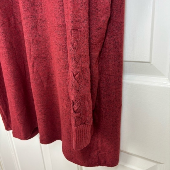 Market Spruce Cardigan Tunic Sweater Open Red Large NWT - Picture 6 of 8